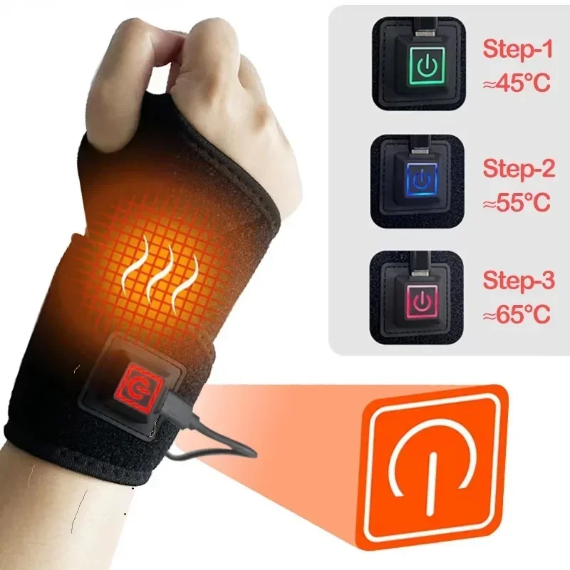 Wrist Wraps - Alat Pijat Tangan dengan Pemanas, Pelindung