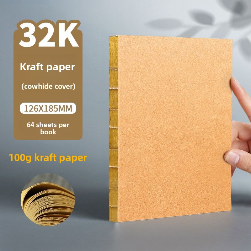 Chalk Bag - Buku Sketsa Kraft Tebal Polos Putih,