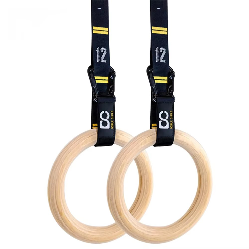 Gymnastic Ring - Cincin Senam Kayu 32mm dengan Tali