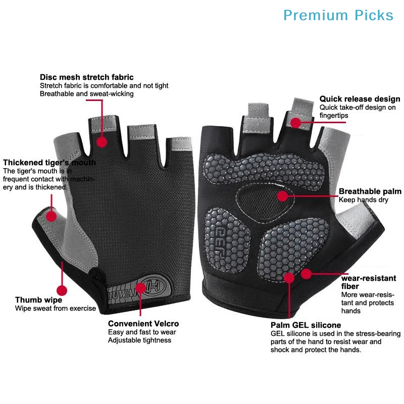 Sarung Tangan Gym Setengah Jar - Weightlifting Gloves ulasan dan harga