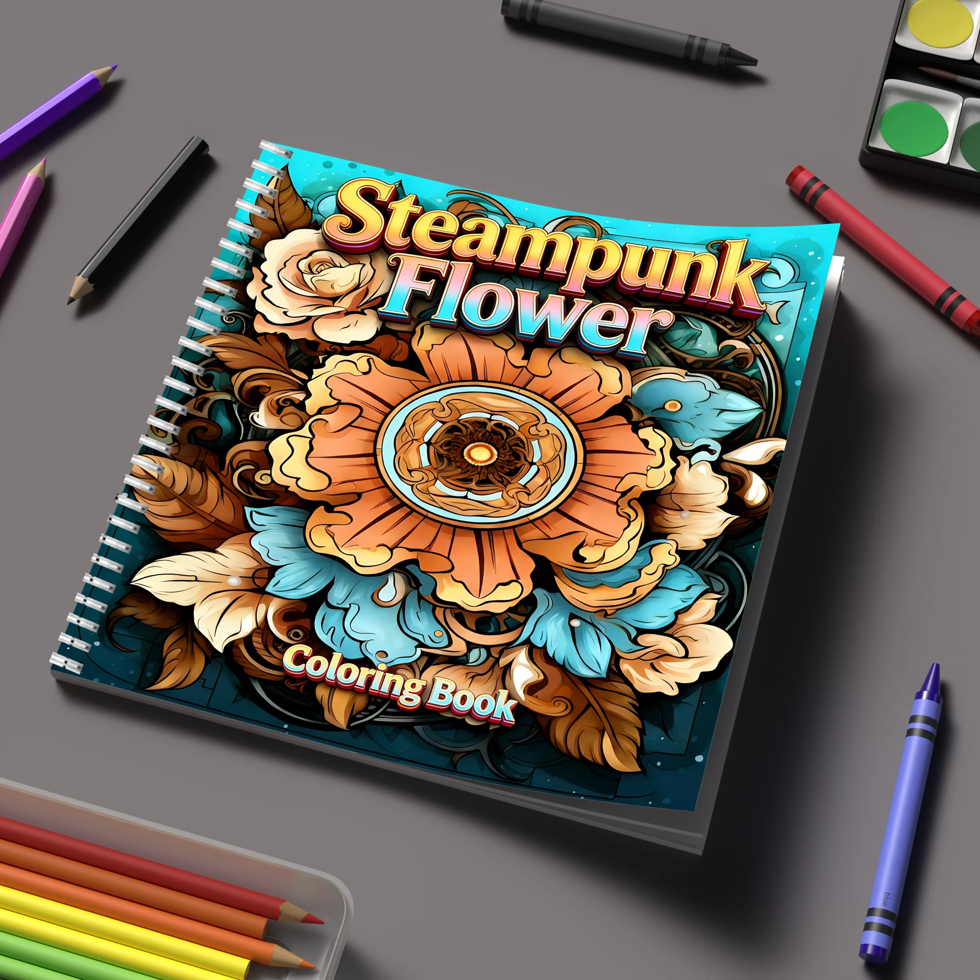 Buku Mewarnai Bunga Steampunk  - Chalk Bag ulasan dan harga