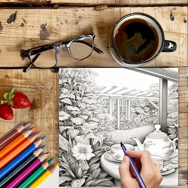 Buku Mewarnai Tea In The Garde - Chalk Bag ulasan dan harga