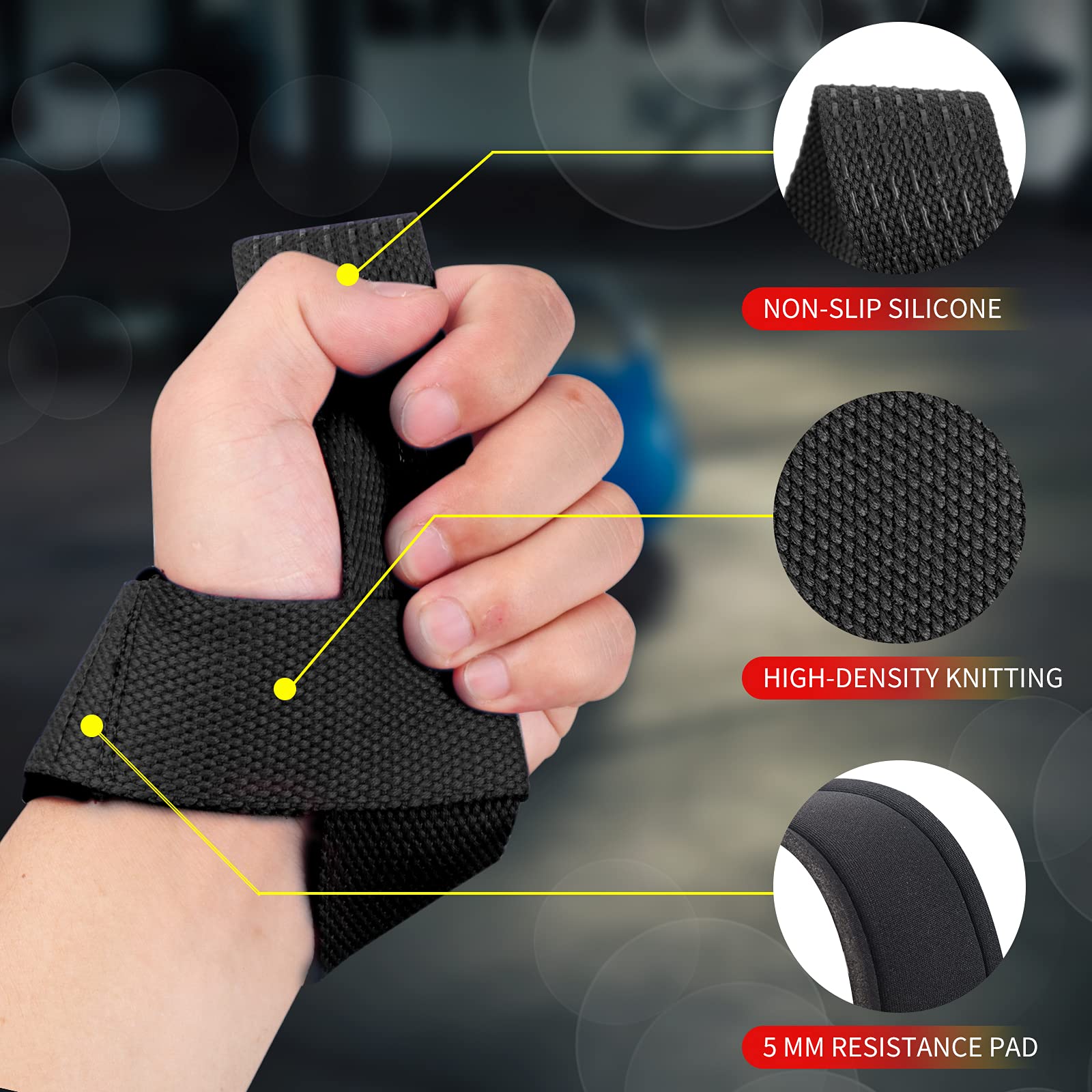 2Pcs Tali Angkat Beban Gym Sar - Weightlifting Gloves ulasan dan harga